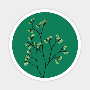 Green Plant Minimalist Botanical Art Magnet